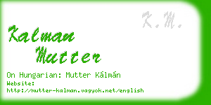 kalman mutter business card