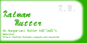 kalman mutter business card